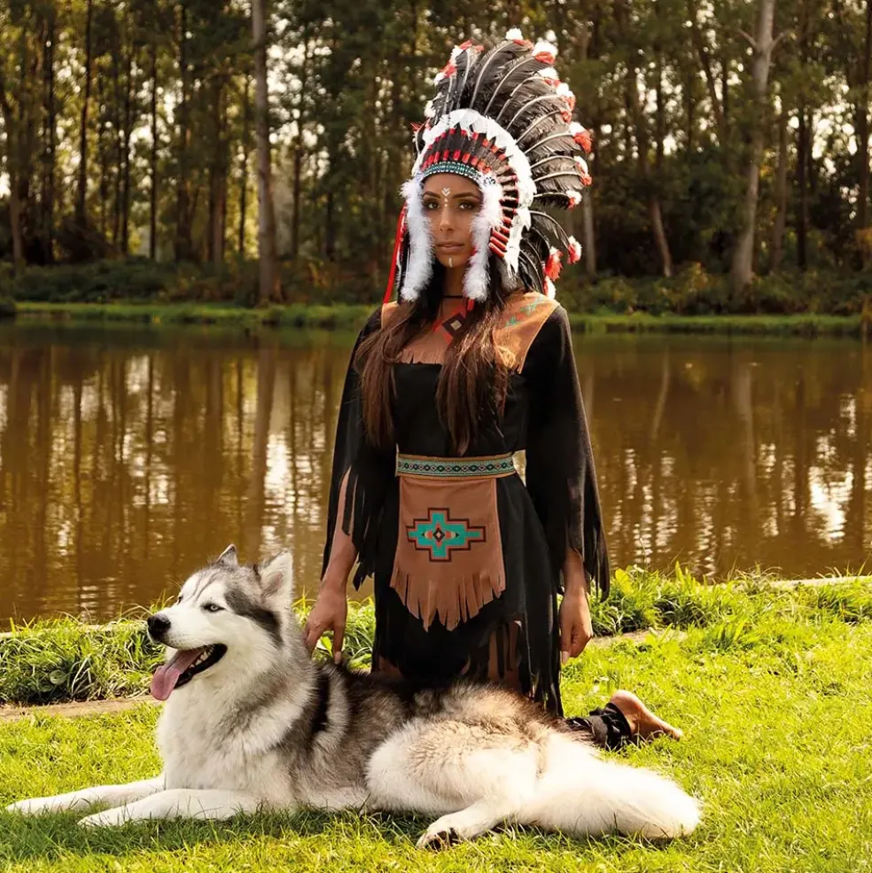 Déguisement Indienne Marron Femme 40/42 – Costume Western et Far West