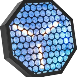 Effet LED rétro "Amber-O" octogonal ambre + RGB DMX – Mac Mah
