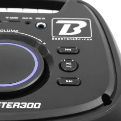 Enceinte portable sur batterie 'BOOMaster 300' – 250W avec Bluetooth, LED