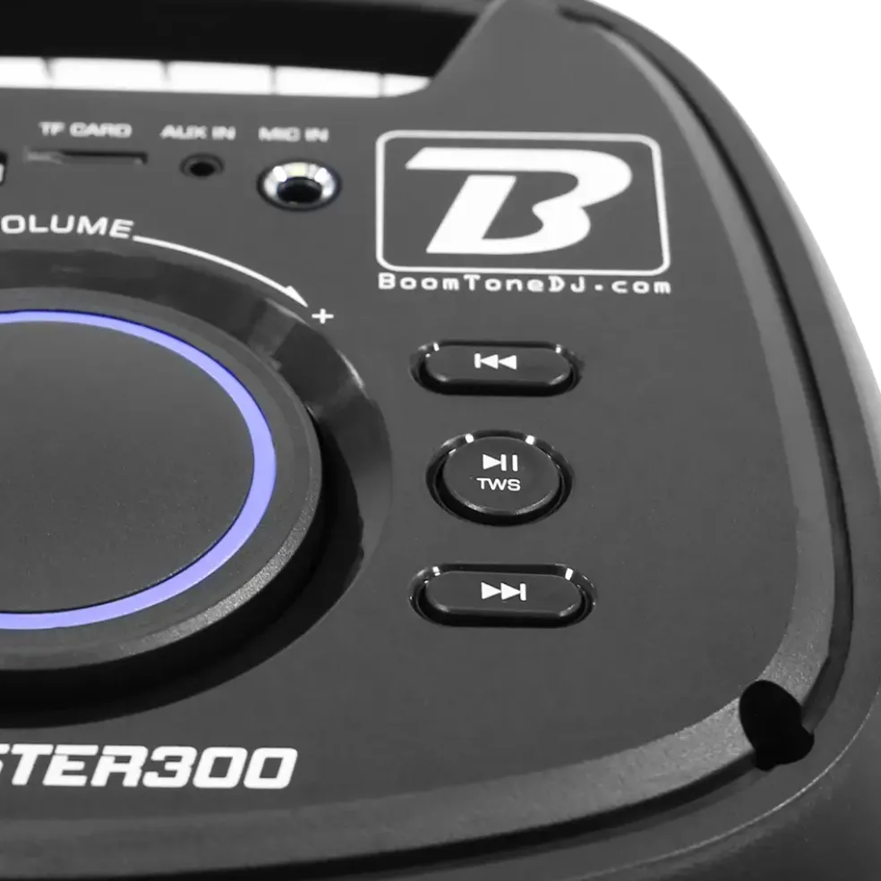 Enceinte portable sur batterie 'BOOMaster 300' – 250W avec Bluetooth, LED