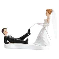 Figurine mariage couple avec corde au pied