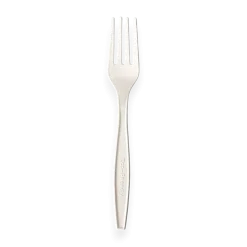 Fourchette Blanche jetable en Amidon de Maïs (Lot de 6)