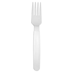 Fourchette incassable PP Blanc - Lot de 6