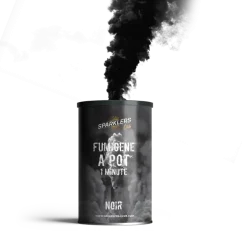 Fumigène en pot 1 minute Noir (à poser au sol)