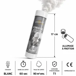 Fumigène à main 1 minute blanc