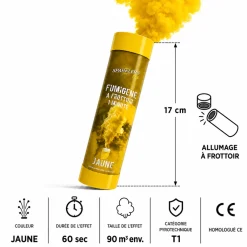 Fumigène à main 1 minute jaune