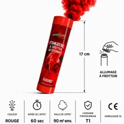 Fumigène à main 1 minute rouge