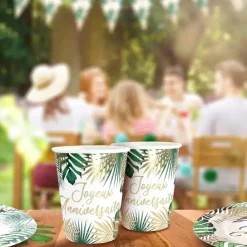 Gobelet Anniversaire Tropical - Lot de 6