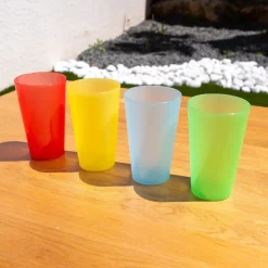 Gobelet Ecocup Bleu 25cl utile (33cl ras bord) Réutilisable - Type Demi, Jus, Soft