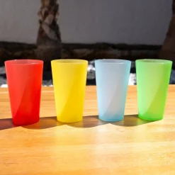 Gobelet Ecocup Rouge 25cl utile (33cl ras bord) Réutilisable - Type Demi, Jus, Soft