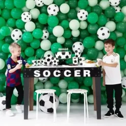 Gobelet en papier motif ballon de foot (Lot de 6)