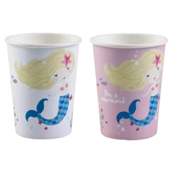 Gobelet en papier Sirène Be a Mermaid (Lot de 8)