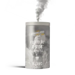 Gros pot fumigène 2 minutes blanc