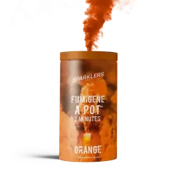 Gros pot fumigène 2 minutes orange