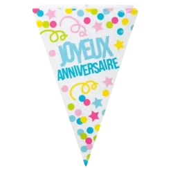 Guirlande de Fanions "Joyeux Anniversaire" Color Party