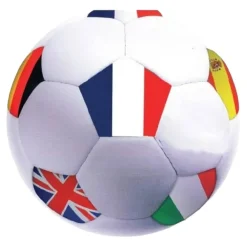 GUIRLANDE 8 FANIONS BALLONS FOOTBALL - 29CM - 5M