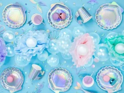 Guirlande Sirène irisée 1,65 m – décoration suspendue pour anniversaire sirène et fête sous l'océan