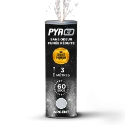 Jet de Scène Pyrotech Pro® – 3m / 60s – Argent – Qualité Supérieure