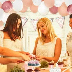 Kit 40 Ballons pour Arche Baby Girl - Blanc/ Rose/ Or Rose
