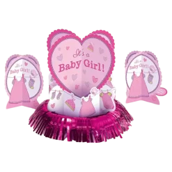 Kit décoration de table Baby Shower Fille (23 pièces)