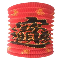 12 Lampions chinois rouges en papier