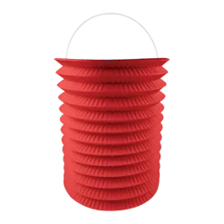 12 Lampions Cylindrique Rouge en Papier