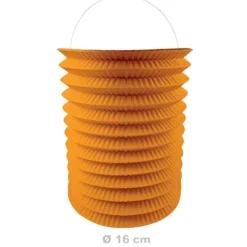 12 Lampions en papier orange 16 cm
