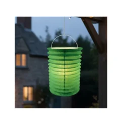 12 Lampions en Papier Vert 16 cm – Décoration Suspendue de Fête