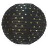 Lanterne Japonaise noire à pois Or 35cm