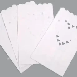 Lanterne photophore mariage avec coeurs x10