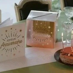 Livre d'Or Joyeux Anniversaire Métallisé Or Rose