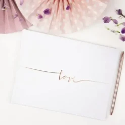 Livre d'or "Love" Or Rose 22 pages