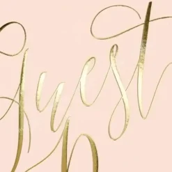 Livre d'or mariage rose 22 pages