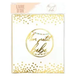 Livre d'or "Mon petit Bébé" Blanc et Doré
