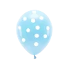 Lot 6 Ballons - Bleu à Pois blanc - 100% BIODÉGRADABLE