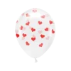 Lot 6 Ballons Transparent - Coeur Rouge - 100% BIODÉGRADABLE