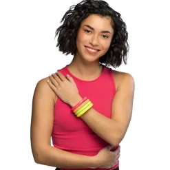 Lot 4 Bracelets Rave – Bracelets Fluo Multicolores Festival & Soirée