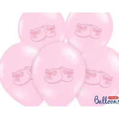 Lot de 6 Ballons Baby Sneaker Roses