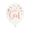 Lot de 6 ballons blancs avec inscription "It's a Girl"