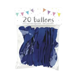 LOT DE 20 BALLONS - BLEU ROYAL - 25CM