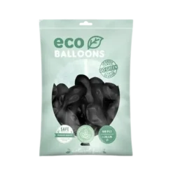 Lot de 100 Ballons de Baudruche Biodégradable Noirs