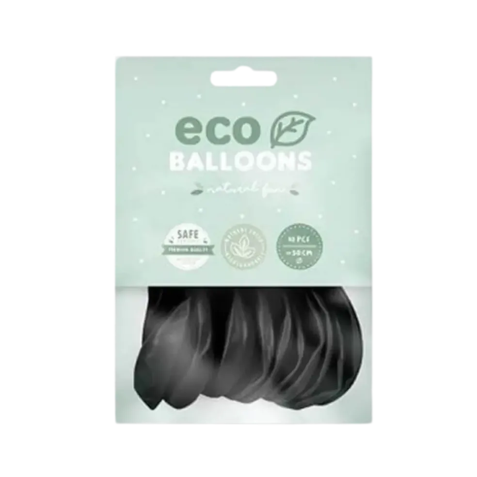 Lot de 10 Ballons de Baudruche Biodégradable Noirs