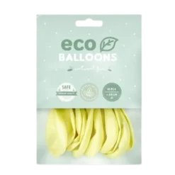 Lot de 10 Ballons de Baudruche Biodégradable Crème