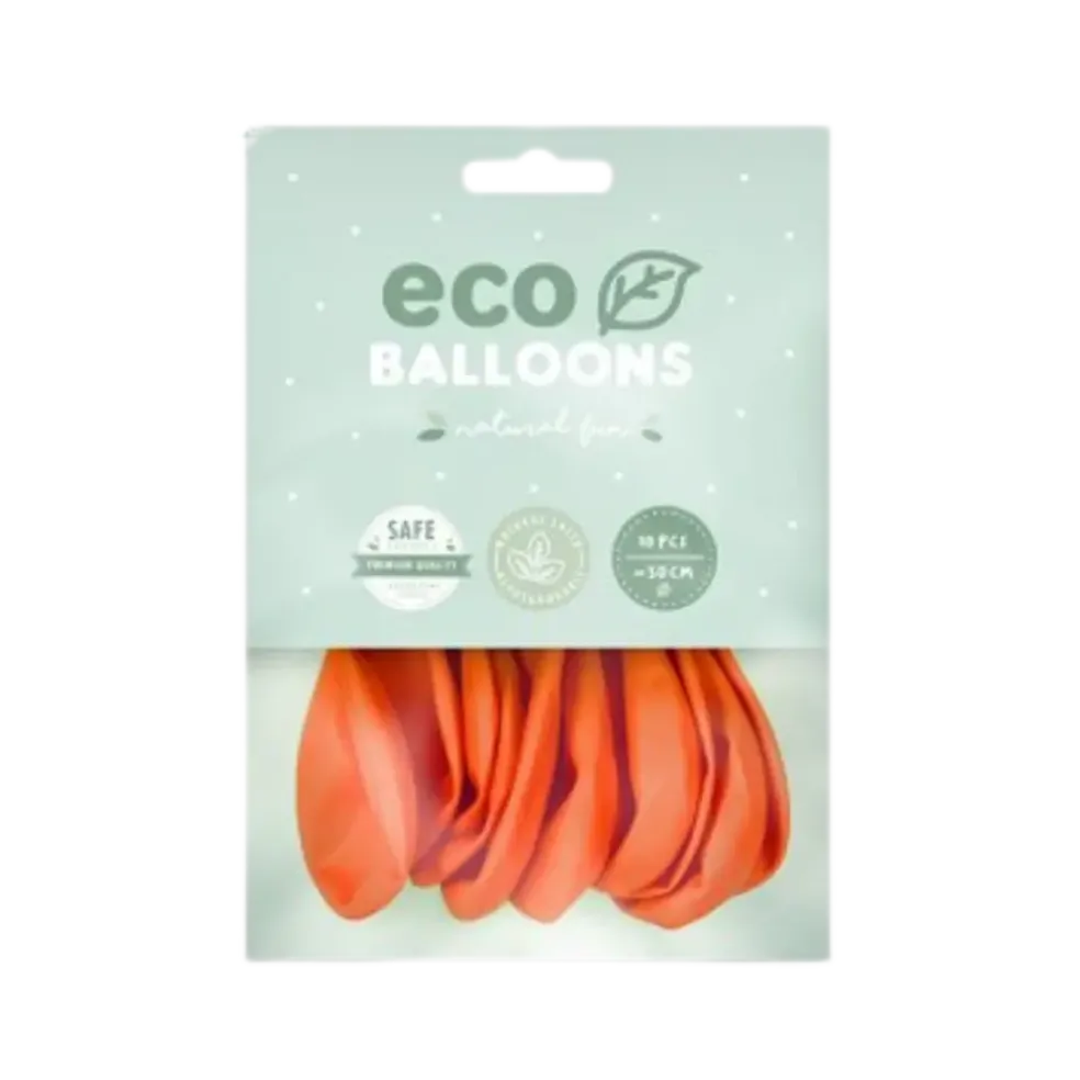 Lot de 10 Ballons de Baudruche Biodégradable Orange