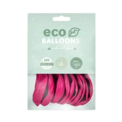 Lot de 10 Ballons de Baudruche Biodégradable Rose Foncé