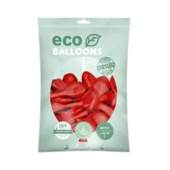 Lot de 100 Ballons de Baudruche Biodégradable Rouges