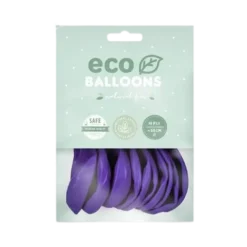 Lot de 10 Ballons de Baudruche Biodégradable Violets