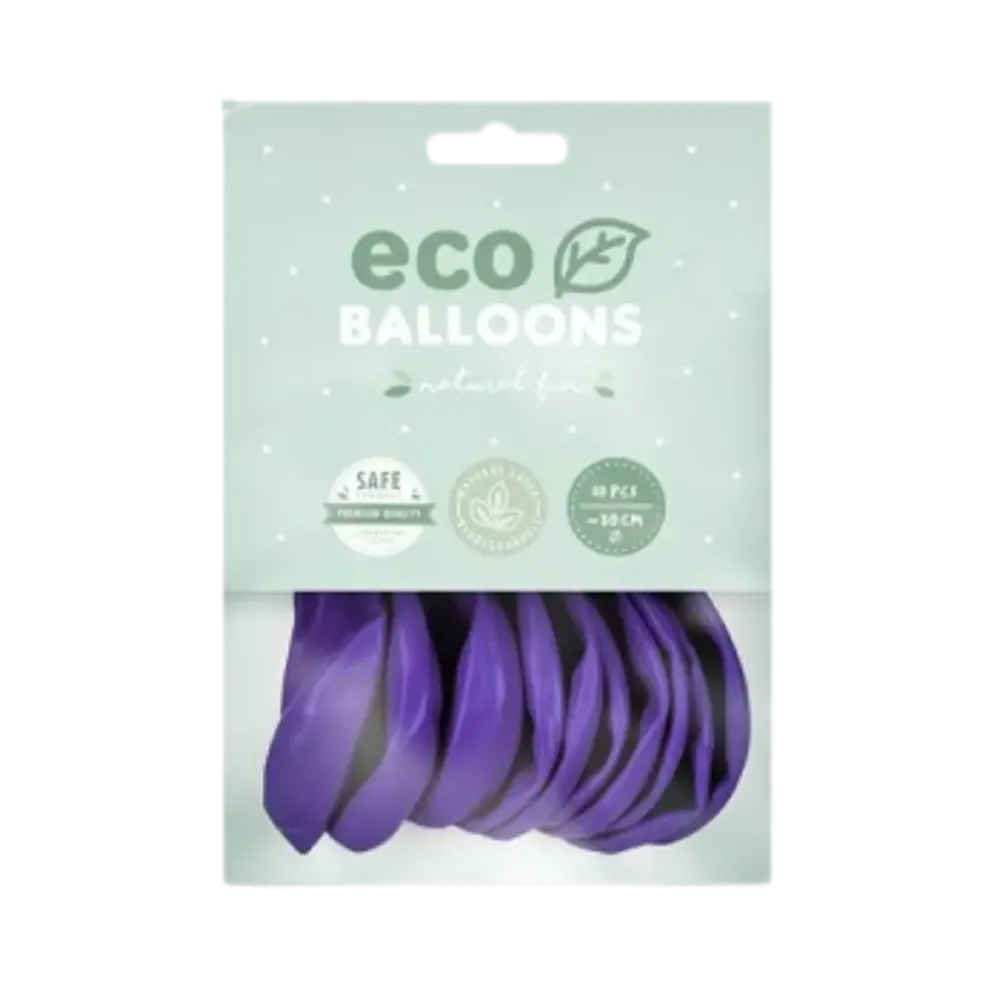 Lot de 10 Ballons de Baudruche Biodégradable Violets