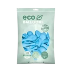 Lot de 10 Ballons de Baudruche Biodégradables Bleu Clair