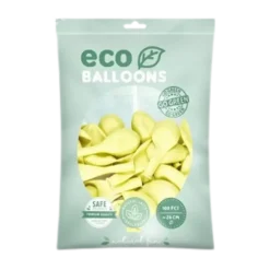 Lot de 100 Ballons de Baudruche Pastel Biodégradable Crème